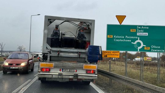 NIEMAŁE KORKI PRZY RONDZIE NA BĘDUSZU