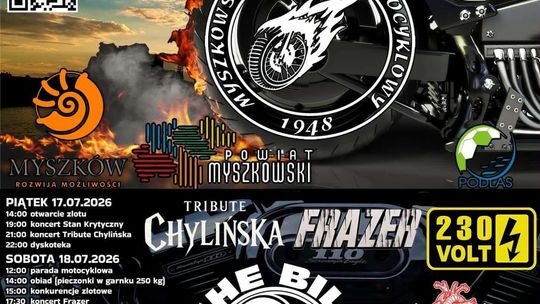 W lipcu Zlot Motocyklowy  w Myszkowie. Już po raz TRZYNASTY!