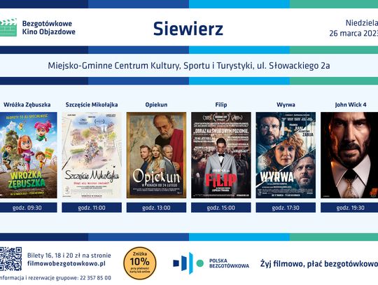 Bezgotówkowe Kino Objazdowe w Siewierzu