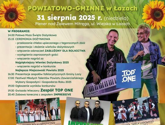 Dożynki Powiatu Zawierciańskiego. W tym roku w Łazach Dożynki Powiatu Zawierciańskiego. W tym roku w Łazach