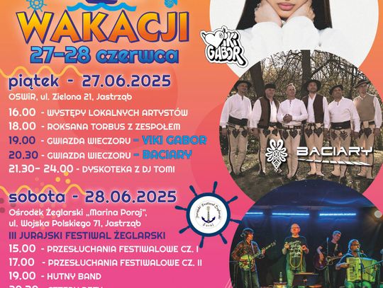 Dzisiaj drugi dzień POWITANIA WAKACJI NAD ZALEWEM PORAJSKIM