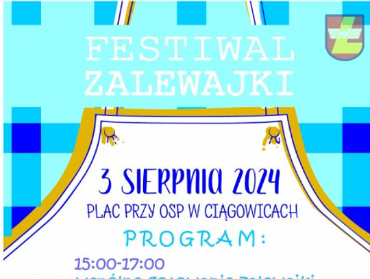 FESTIWAL ZALEWAJKI W CIĄGOWICACH JUŻ 3 SIERPNIA