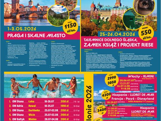 Maxim Travel zaprasza na wycieczki. W kwietniu Zamek Książ i projekt Rieze