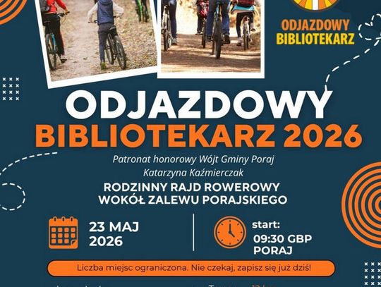 „Odjazdowy Bibliotekarz 2026”- Rajd rowerowy wokół Zalewu Porajskiego
