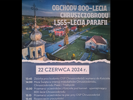 Oficjalne obchody 800-lecia Chruszczobrodu już 22 czerwca