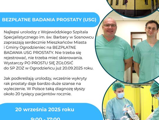 OGRODZIENIEC BADA PROSTATĘ. BIAŁA SOBOTA DLA PANÓW!