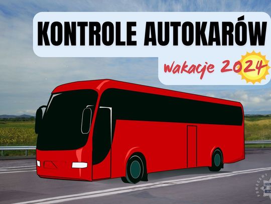 POLICJANCI SPRAWDZĄ STAN TECHNICZY AUTOBUSU I TRZEŹWOŚĆ KIEROWCY PRZED WYJAZDEM NA WAKACJE