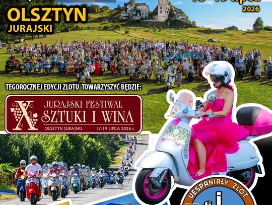 VESPAniały świat skuterów! Kolejny zlot w Olsztynie Jurajskim w lipcu! VESPAniały świat skuterów! Kolejny zlot w Olsztynie Jurajskim w lipcu!
