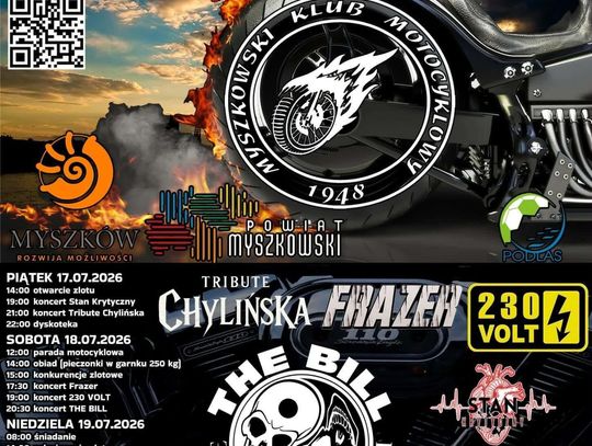 W lipcu Zlot Motocyklowy  w Myszkowie. Już po raz TRZYNASTY!