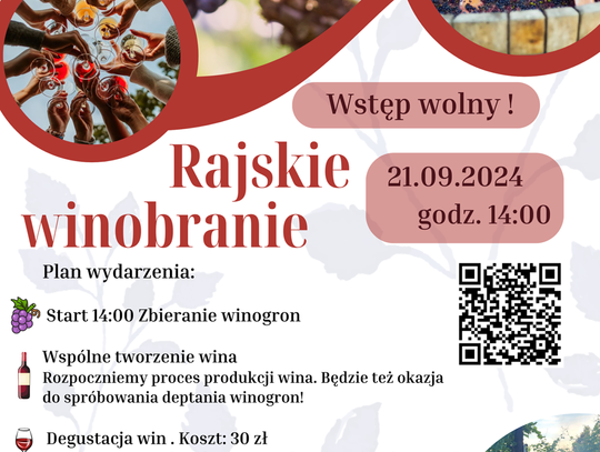 Winnica Rajska zaprasza na winobranie!