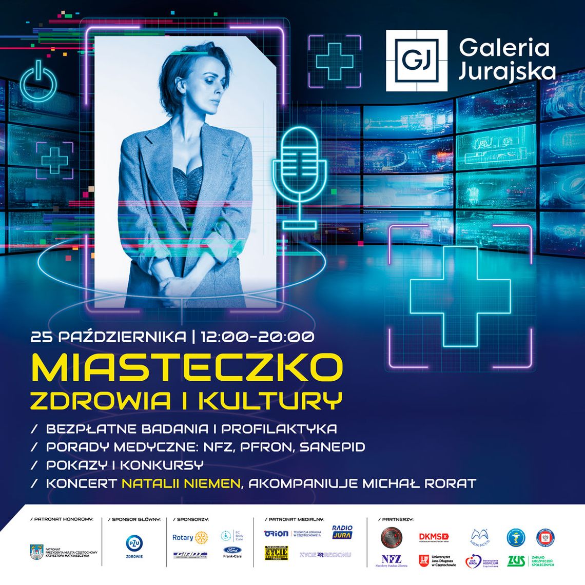 Bezpłatne porady lekarskie, badania i wykłady dla seniorów – „Miasteczko Zdrowia i Kultury” zawita do Jurajskiej. Wystąpi Natalia Niemen Bezpłatne porady lekarskie, badania i wykłady dla seniorów – „Miasteczko Zdrowia i Kultury” zawita do Jurajskiej. Wystąpi Natalia Niemen