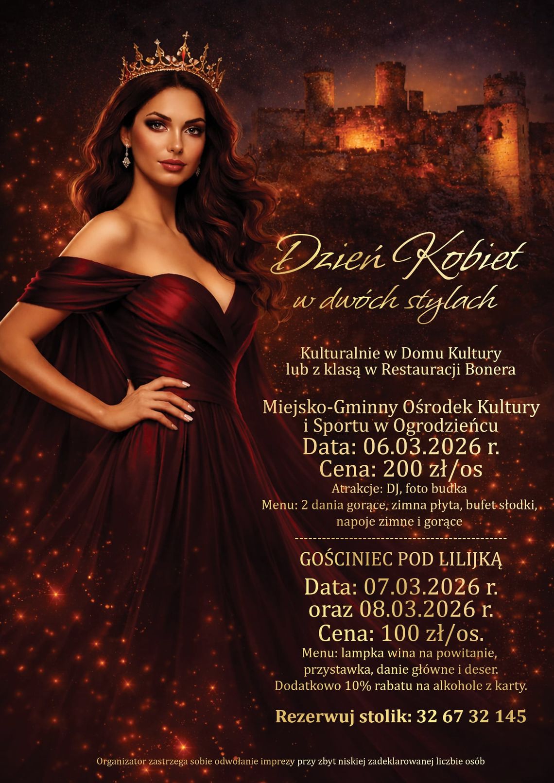 Dzień Kobiet w Ogrodzieńcu – dwie wyjątkowe propozycje świętowania Dzień Kobiet w Ogrodzieńcu – dwie wyjątkowe propozycje świętowania