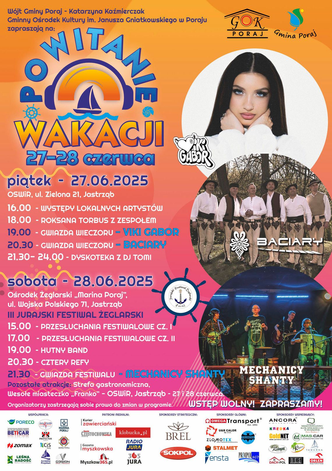 Dzisiaj drugi dzień POWITANIA WAKACJI NAD ZALEWEM PORAJSKIM