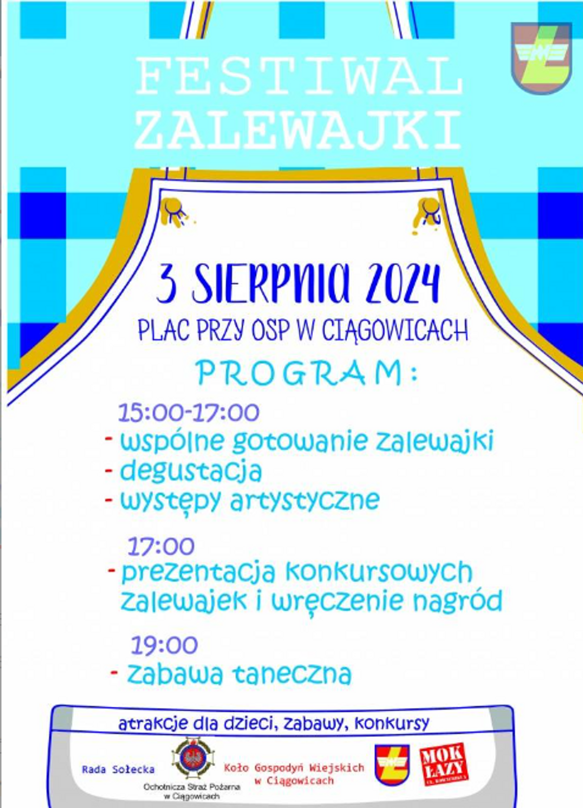 FESTIWAL ZALEWAJKI W CIĄGOWICACH JUŻ 3 SIERPNIA