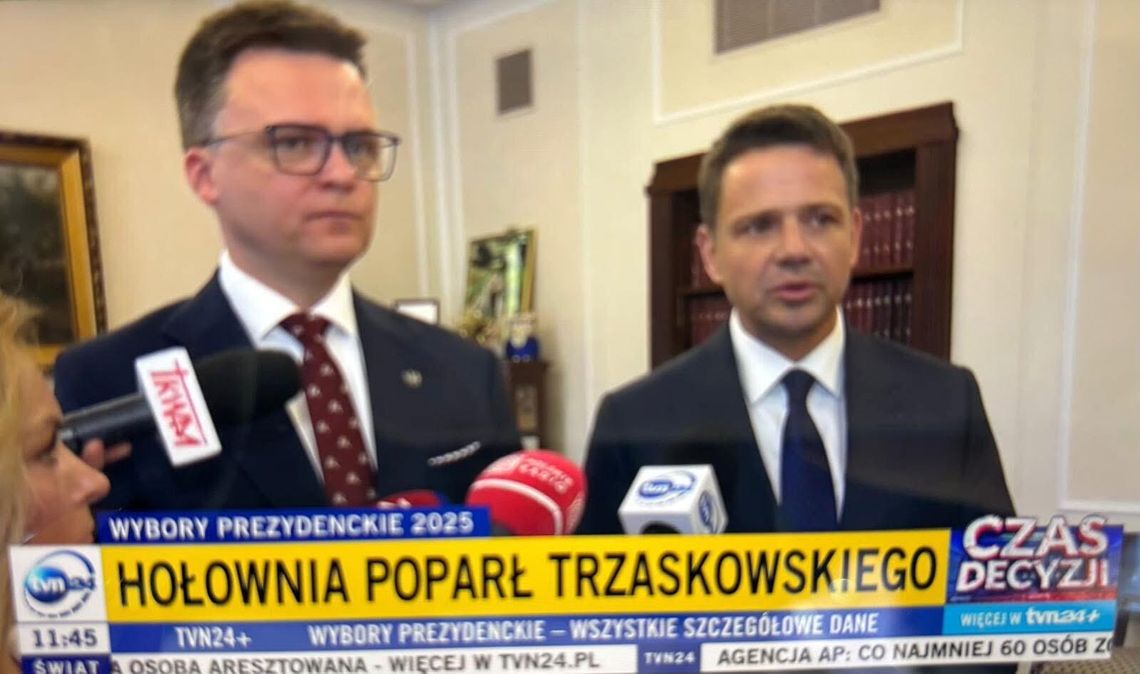 Krysztof Brejza- poseł do PE i burmistrz Czekadzi namawiają do głosowania na Rafała Trzaskowskiego Krysztof Brejza- poseł do PE i burmistrz Czekadzi namawiają do głosowania na Rafała Trzaskowskiego
