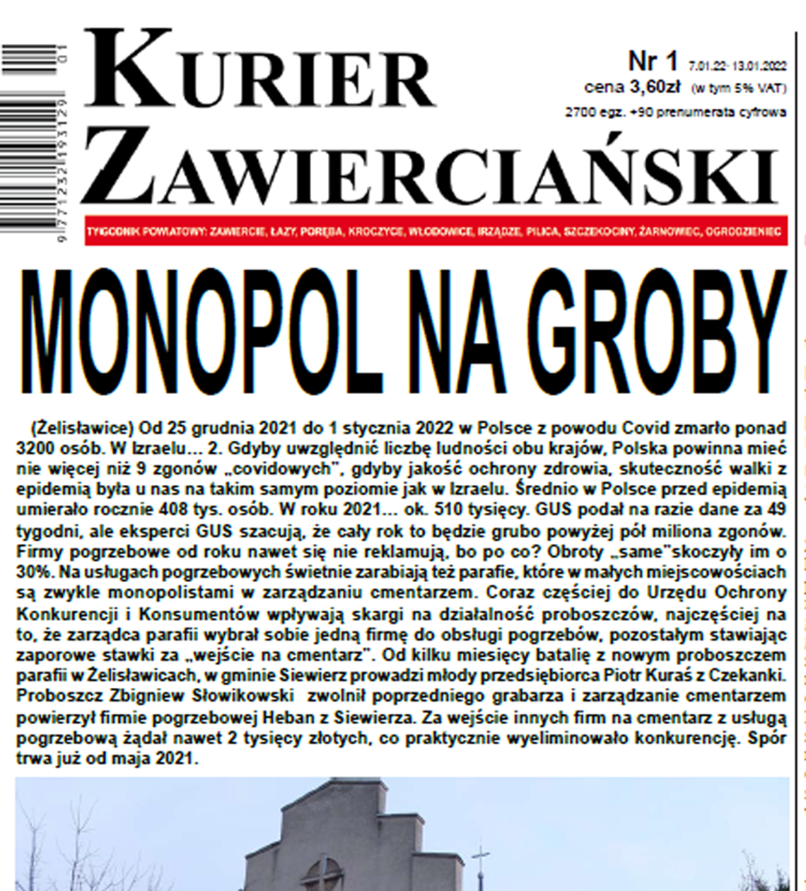 „MONOPOL NA GROBY” ARTYKUŁ ZAINTERESOWAŁ MIESZKAŃCÓW… CZARNEGO DUNAJCA!