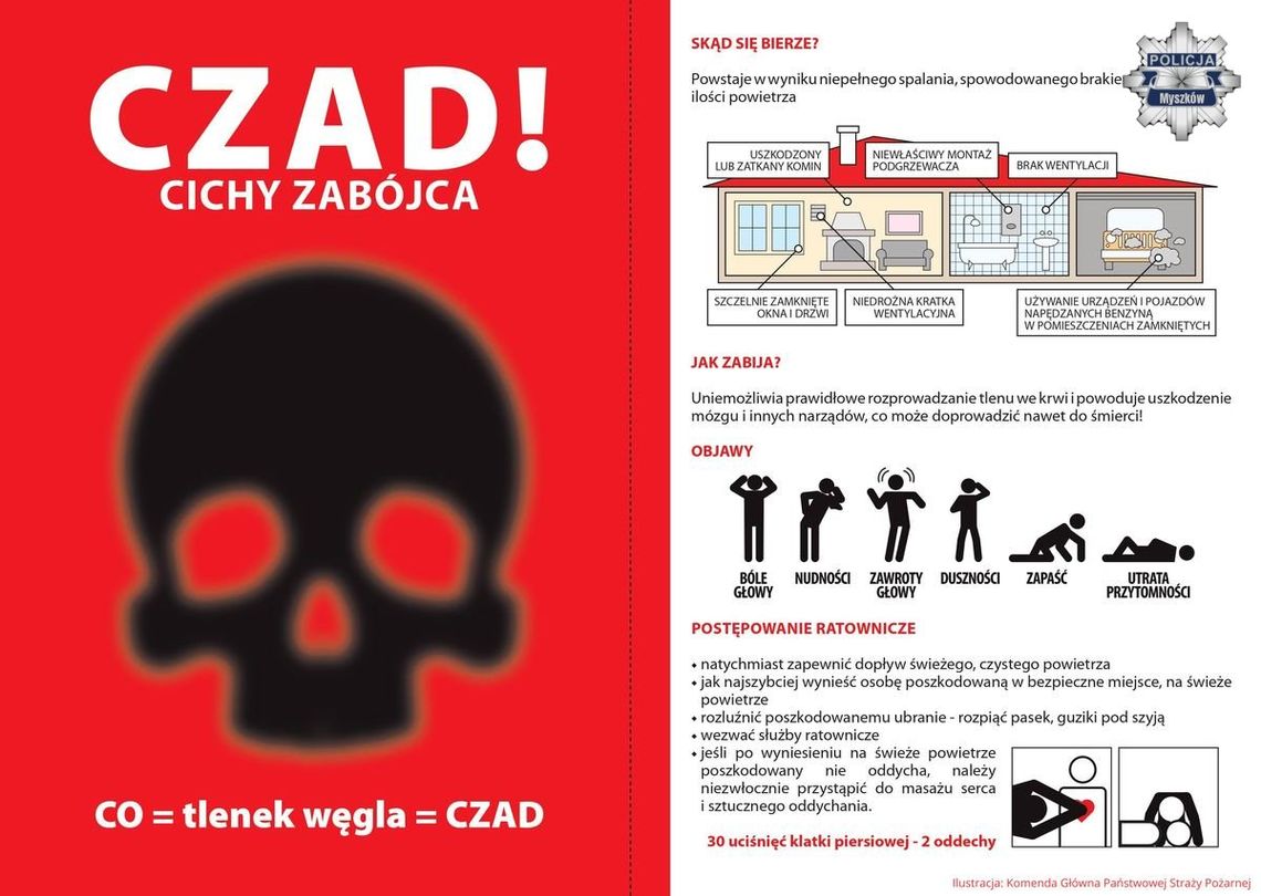 MYSZKÓW. STARSZE MAŁŻEŃSTWO ŚMIETRTELNIE ZATRUŁO SIĘ CZADEM MYSZKÓW. STARSZE MAŁŻEŃSTWO ŚMIETRTELNIE ZATRUŁO SIĘ CZADEM