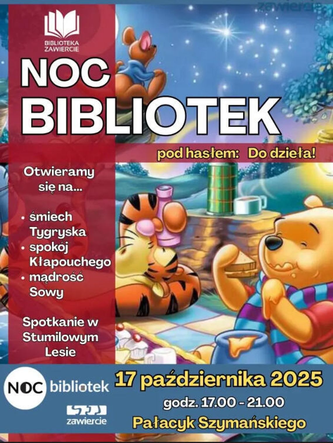 Noc Bibliotek w Zawierciu 2025