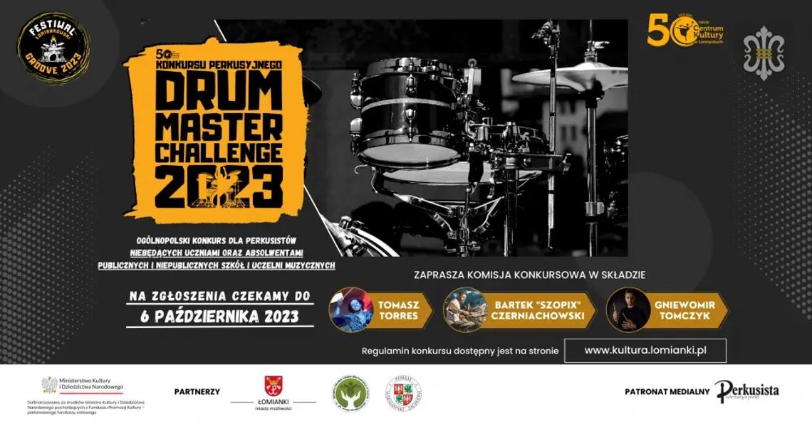 Ogólnopolski konkurs perkusyjny "Drum Master Challenge 2023"