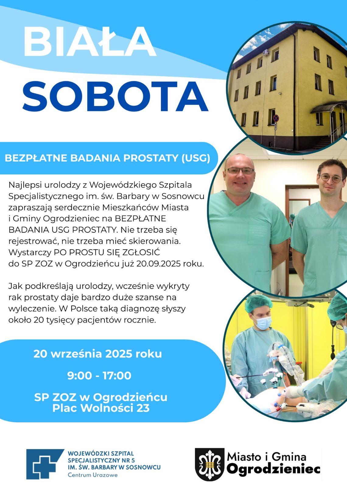 OGRODZIENIEC BADA PROSTATĘ. BIAŁA SOBOTA DLA PANÓW!
