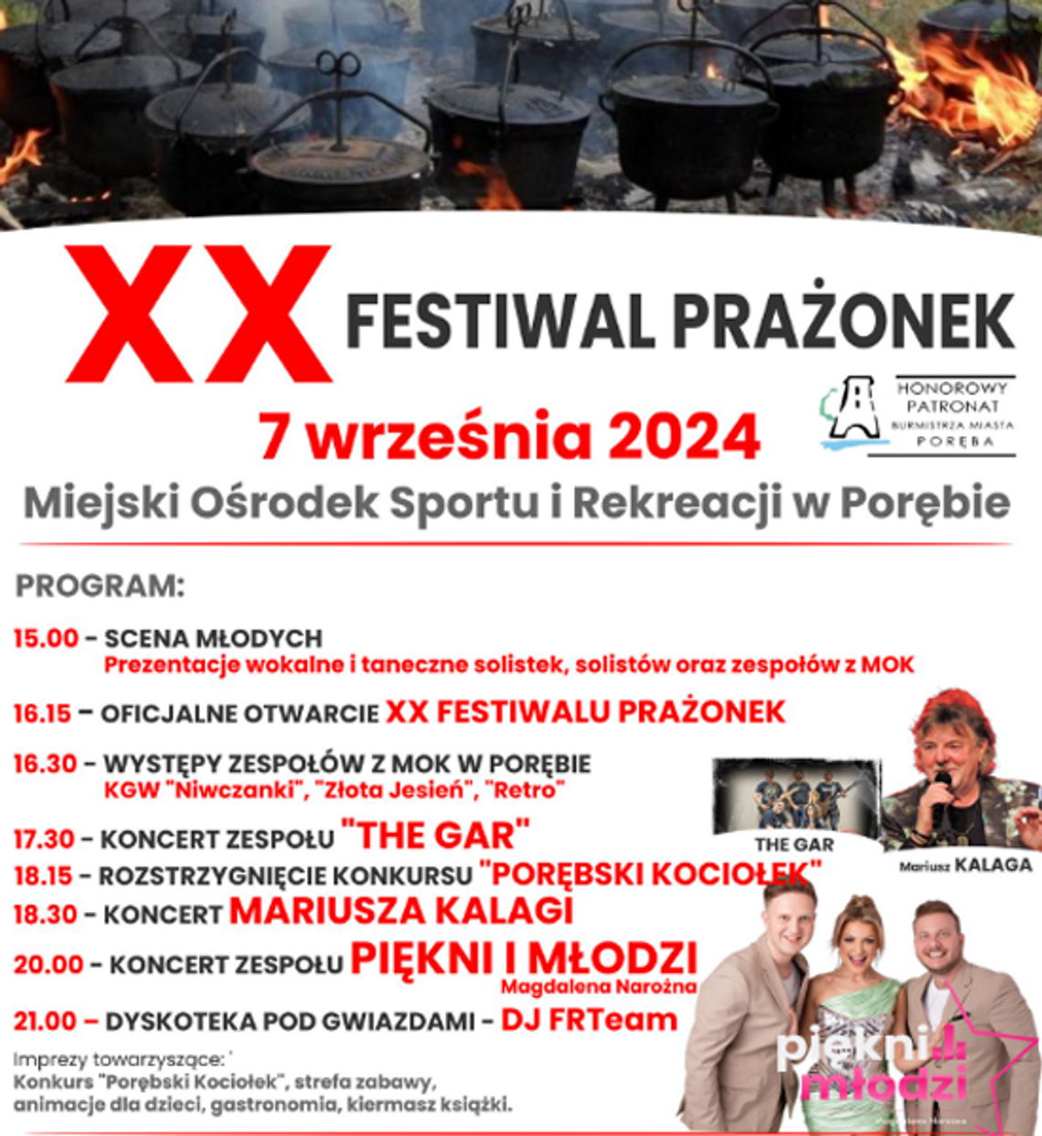 Piękni i Młodzi na XX Festiwalu Prażonek w Porębie