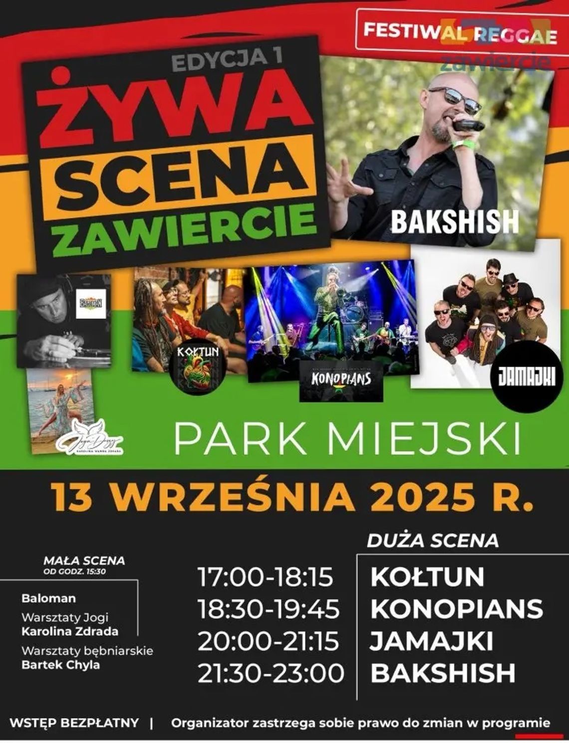 Pierwsza Żywa Scena Zawiercie – Festiwal Reggae Pierwsza Żywa Scena Zawiercie – Festiwal Reggae