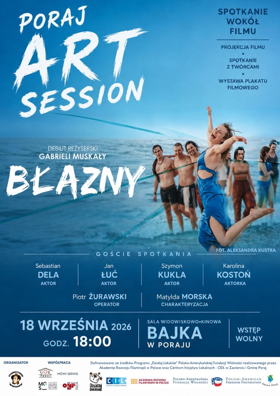 Poraj Art Session w kinowej odsłonie. Debiut Gabrieli Muskały i spotkanie z twórcami filmu „Błazny” już 18 września