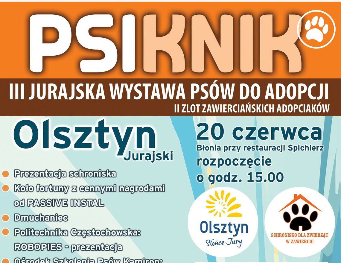PSIKNIK W OLSZTYNIE JUŻ SOBOTĘ PSIKNIK W OLSZTYNIE JUŻ SOBOTĘ