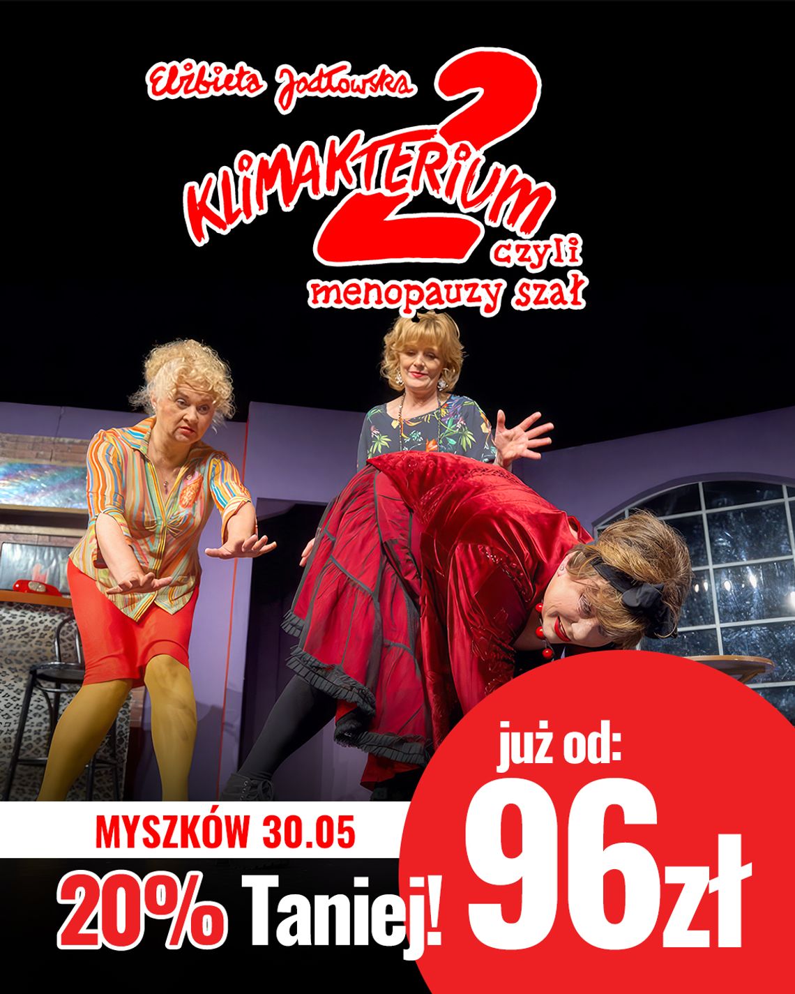 Spektakl „Klimakterium 2 czyli menopauzy szał!” Właśnie rozdaliśmy 8 biletów! Sprawdź kto wygrał