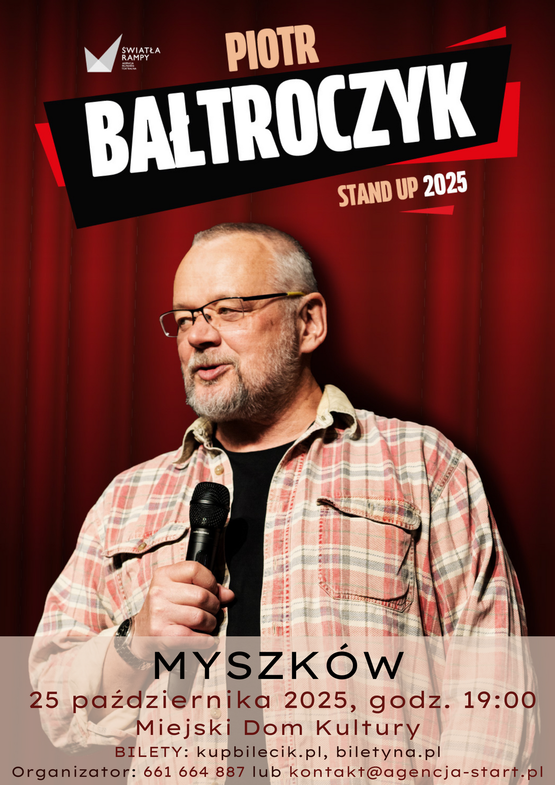Stand up 2025: PIOTR BAŁTROCZYK WKRÓTCE W MYSZKOWIE!