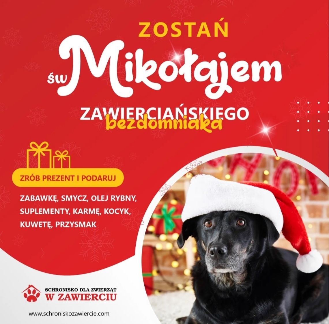 ŚWIĄTECZNA PACZKA DLA SCHRONISKA ŚWIĄTECZNA PACZKA DLA SCHRONISKA