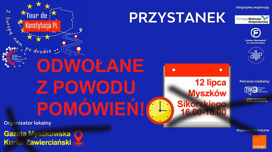 TOUR de Konstytucja  w MYSZKOWIE: JAK PRZEGRALIŚMY Z KAMPANIĄ OSZCZERSTW