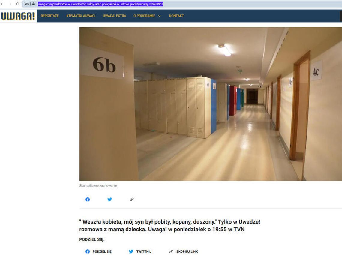 TVN Uwaga! o pobiciu 11 latka z Dzibic przez policjantkę TVN Uwaga! o pobiciu 11 latka z Dzibic przez policjantkę