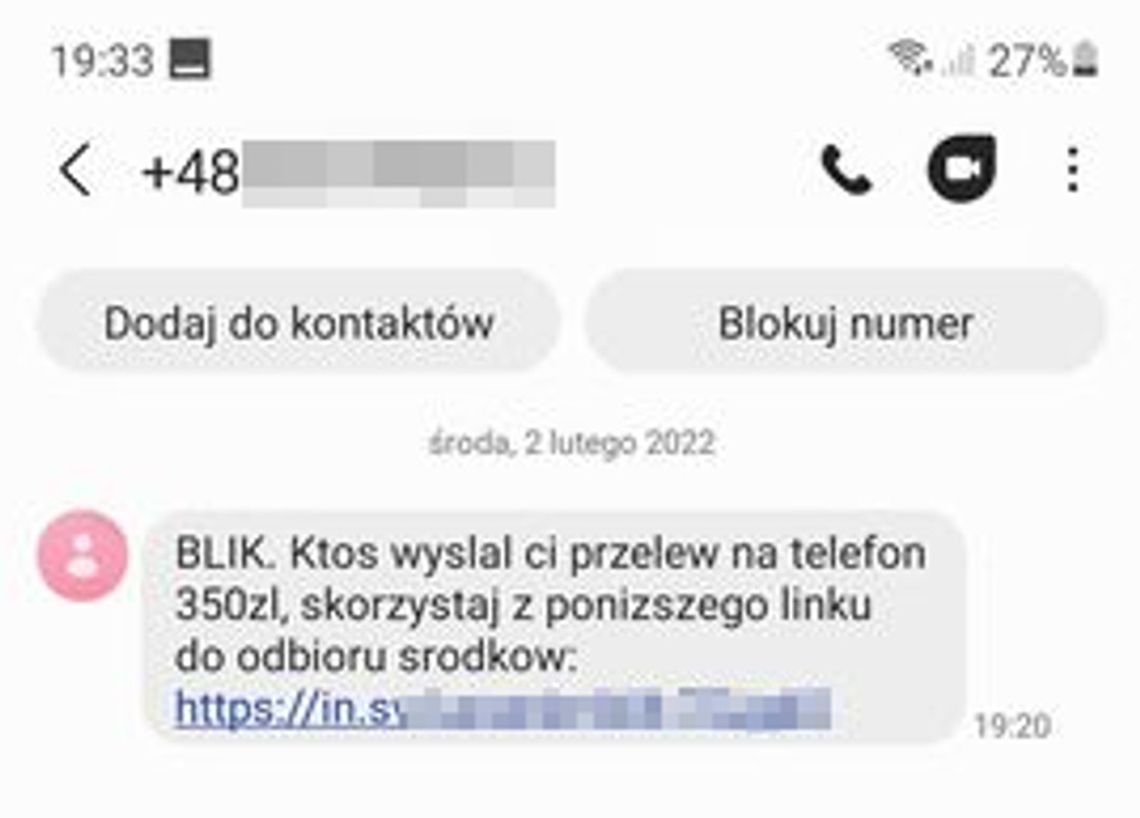 UWAŻAJ NA „PRZELEW NA TELEFON”!