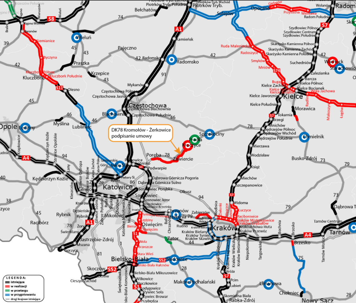 W 2028 roku zostanie otwarta druga część obwodnicy Poręby i Zawiercia