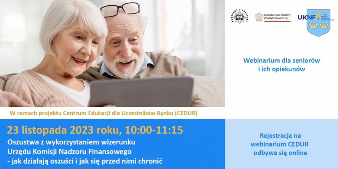 Webinarium CEDUR dla seniorów i ich opiekunów