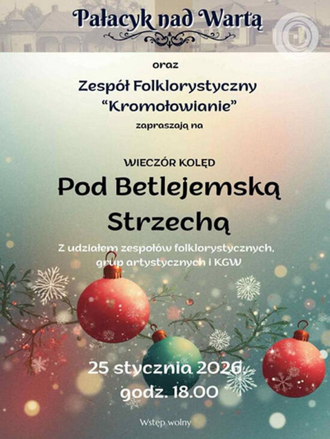 Wieczór Kolęd „Pod Betlejemską Strzechą” w Kromołowie