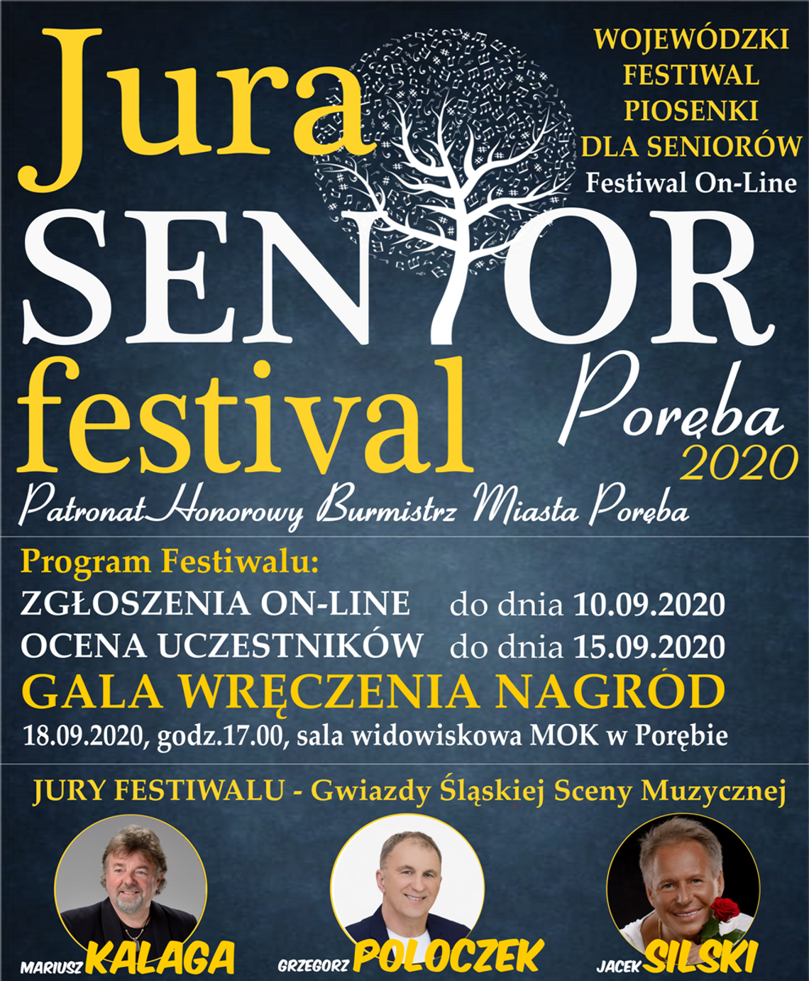 Wojewódzki Festiwal Piosenki dla Seniorów (on-line): JURA SENIOR FESTIVAL - PORĘBA 2020 