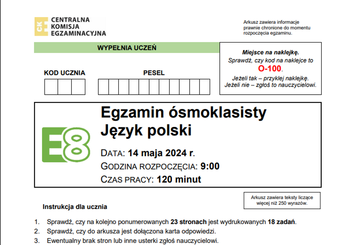 WYNIKI EGZAMINU ÓSMOKLASISTY. KTÓRA SZKOŁA Z POWIATU ZAWIERCIAŃSKIEGO WYPADŁA NAJLEPIEJ?