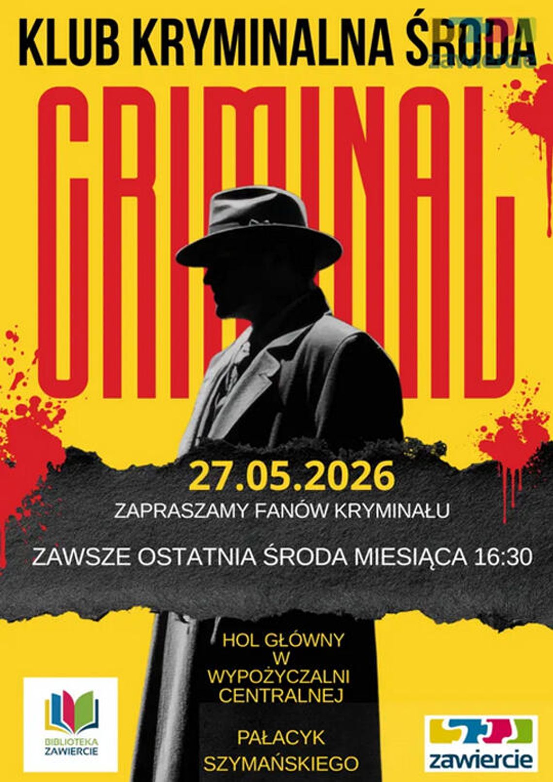 Zawiercie- Spotkanie Klubu Kryminalna Środa