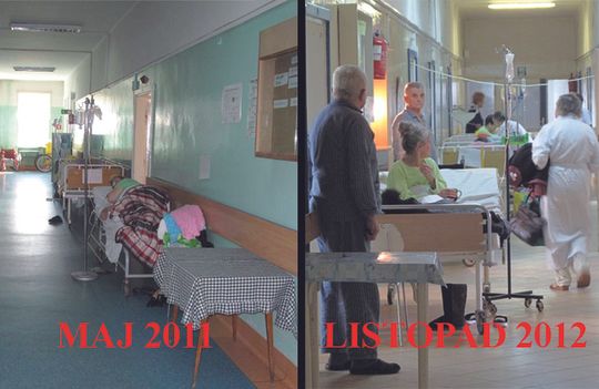 PACJENCI NA KORYTARZACH