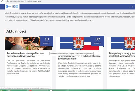 Potwierdzony chory w Zawierciu